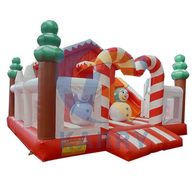 Christmas Tree Combo Bouncy Slide Inflatable Castle Slider for Outdoor Playground Fun