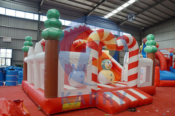 Christmas Tree Combo Bouncy Slide Inflatable Castle Slider for Outdoor Playground Fun