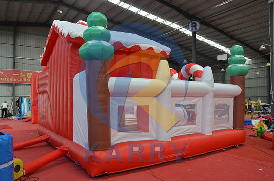 Christmas Tree Combo Bouncy Slide Inflatable Castle Slider for Outdoor Playground Fun
