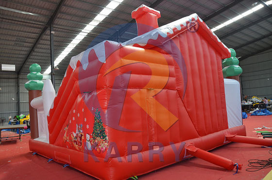 Christmas Tree Combo Bouncy Slide Inflatable Castle Slider for Outdoor Playground Fun