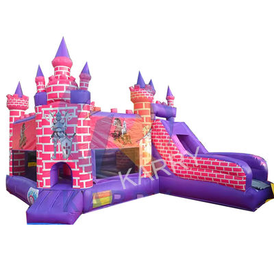 Unisex Inflatable Princess Knight Bounce House with Slide and Repair Kit Included