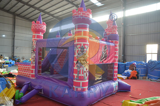 Unisex Inflatable Princess Knight Bounce House with Slide and Repair Kit Included