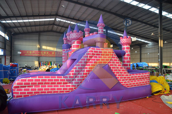 Unisex Inflatable Princess Knight Bounce House with Slide and Repair Kit Included