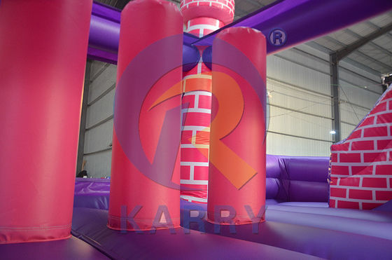 Unisex Inflatable Princess Knight Bounce House with Slide and Repair Kit Included