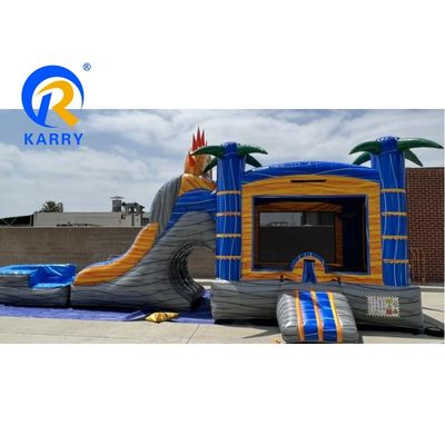 Amusement Custom Inflatable Bouncer Water Slide Jumping Castle with Slide and Pool