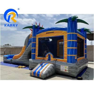 Amusement Custom Inflatable Bouncer Water Slide Jumping Castle with Slide and Pool