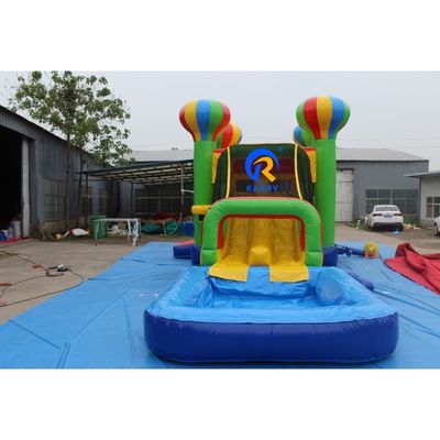 Inflatable Bouncer Slide Combo Romantic Balloon Design for Jumping and Swimming Fun