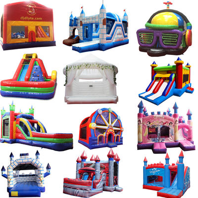 Inflatable Bouncer Slide Combo Romantic Balloon Design for Jumping and Swimming Fun