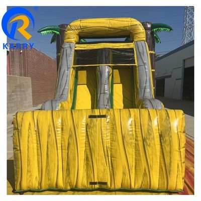 Customizable Big Palm Tree Bouncy Castle Slide Combo with Air Pool and Blower Included