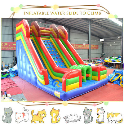 Accord the actual weight Inflatable Water Slide with Pool Combo Obstacle Double-Lane