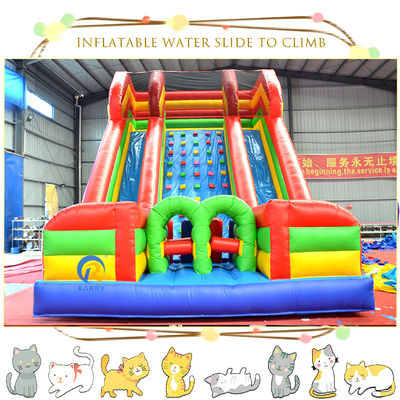 Accord the actual weight Inflatable Water Slide with Pool Combo Obstacle Double-Lane