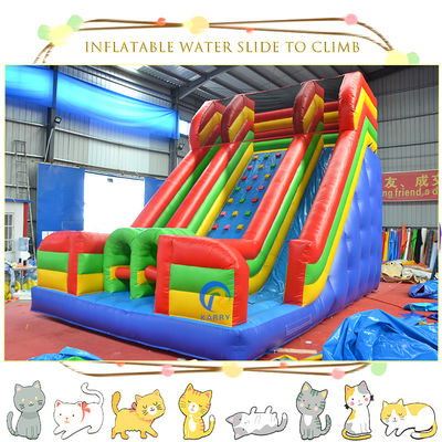 Accord the actual weight Inflatable Water Slide with Pool Combo Obstacle Double-Lane
