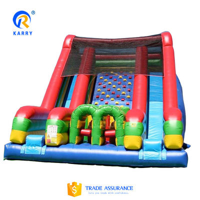 Accord the actual weight Inflatable Water Slide with Pool Combo Obstacle Double-Lane