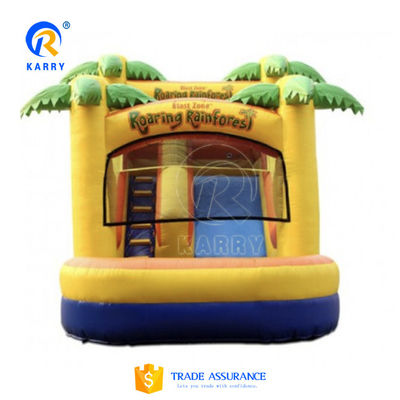 Accord the actual weight Commercial Inflatable Water Slide with Pool and Palm Tree Design