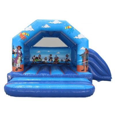 Custom Colorful PVC Inflatable Bouncy Castle with Water Slide Repair Kits Included