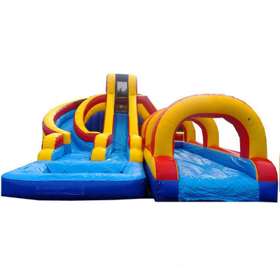 Max Capacity 100-500kg Commercial Long Slide with Pool Inflatable Water Slide Perfect