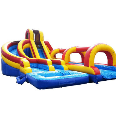 Max Capacity 100-500kg Commercial Long Slide with Pool Inflatable Water Slide Perfect