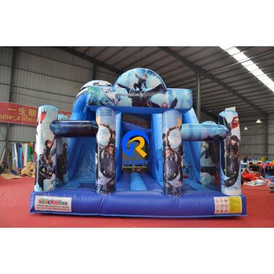 PVC Inflatable Bouncer Slide Combo How To Train Your Dragon Dual Lane Jumping Castle