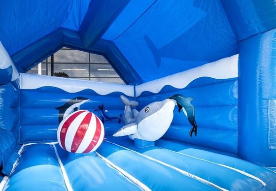 Customized Logo/Website/Phone/Company Name Printed Inflatable Bounce House with Slide