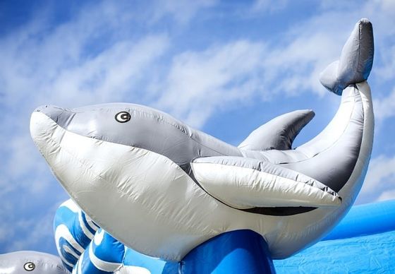 Customized Logo/Website/Phone/Company Name Printed Inflatable Bounce House with Slide