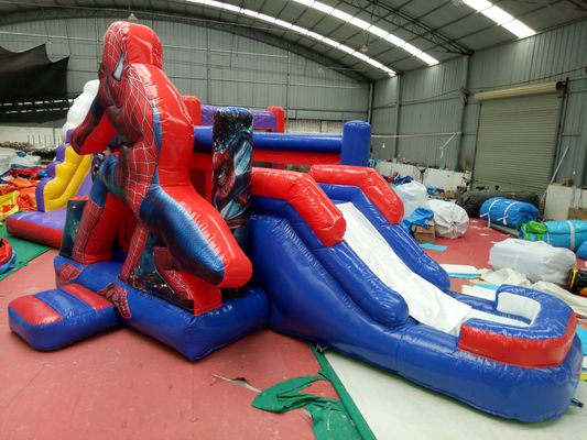 Digital Printing Inflatable Castle And Water Slide For Adult Party Rental With Blower