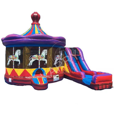 Outdoor Inflatable Bounce House with Water Slide Customized Colorful Inflatable Castle