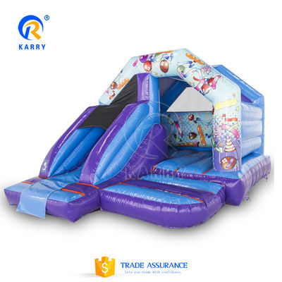 Features PORTABLE Inflatable Jumping Bouncy Castle Combo for Party Fun and Games