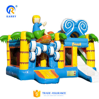 Features PORTABLE Inflatable Jumping Bouncy Castle Combo for Party Fun and Games