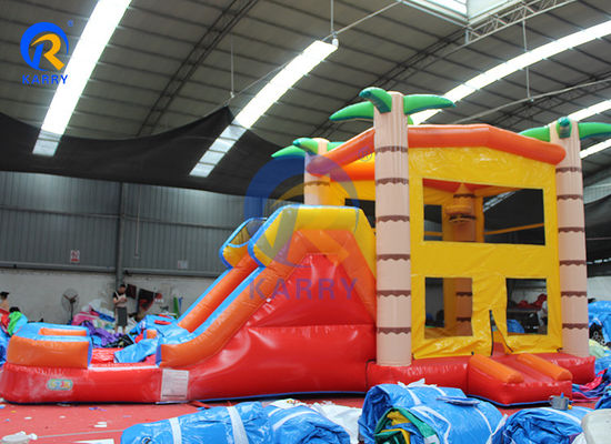 Customized Logo Acceptable Portable Inflatable Bounce House with Slide and Blower