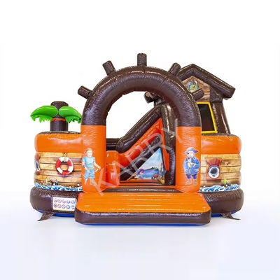 Unisex Pirate Ship Inflatable Bouncy Castle Slide Combo for Kids Outdoor Playground