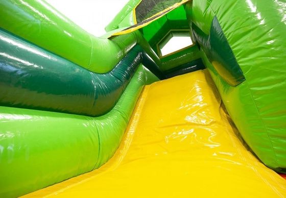 Interactive Kid Toy Game Hawaiian Style Palm Tree Bouncy Jumping House with Water Slide