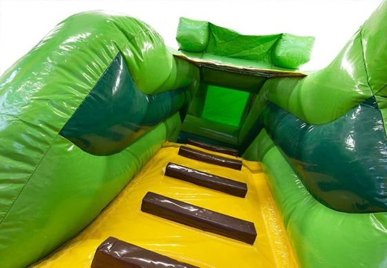 Interactive Kid Toy Game Hawaiian Style Palm Tree Bouncy Jumping House with Water Slide