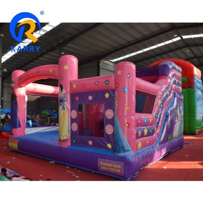 Circus Theme Inflatable Bouncy Castle Slide Combo for Jumping Fun Max Capacity 100-500kg