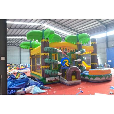Kids' Outdoor Adventure Inflatable Bouncer Water Slide with Dinosaur Bounce House