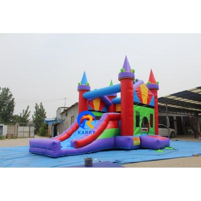 Repair Kits Included Adult Inflatable Bouncy Castle with Water Slide and Bouncer