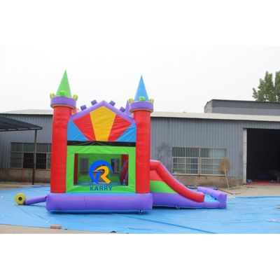 Repair Kits Included Adult Inflatable Bouncy Castle with Water Slide and Bouncer