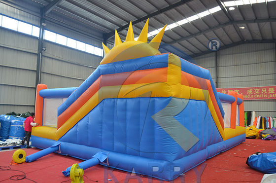 Portable PVC Bouncer Slide Combo with Obstacle Course and Inflatable Climbing Wall