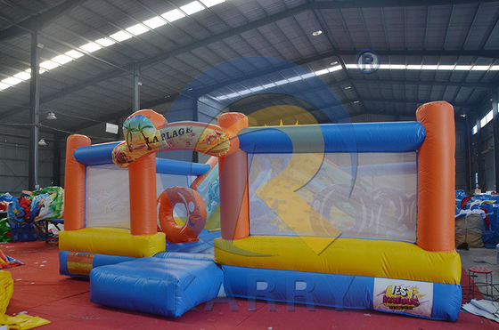 Portable PVC Bouncer Slide Combo with Obstacle Course and Inflatable Climbing Wall