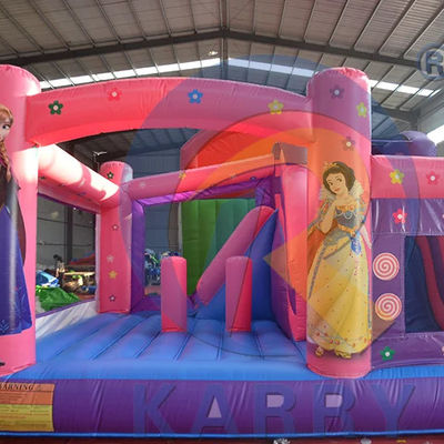 Princess Pink Inflatable Bounce Houses Slide Combo for Party Rental Express Shipping