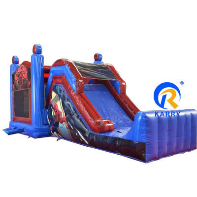 Features PORTABLE Spider-Man Inflatable Bounce House with Slide and Jumping Castle