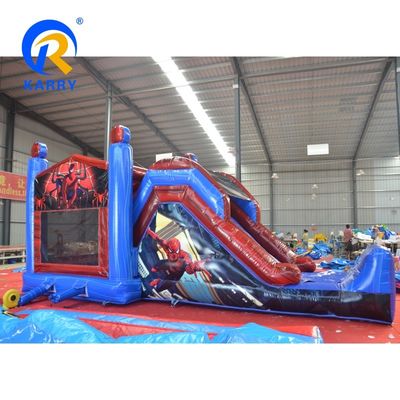 Features PORTABLE Spider-Man Inflatable Bounce House with Slide and Jumping Castle