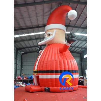 Large Santa Claus Inflatable Bouncer House Combo Perfect for Kids Outdoor Playground