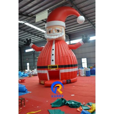 Large Santa Claus Inflatable Bouncer House Combo Perfect for Kids Outdoor Playground