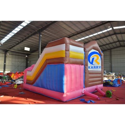 Kids Outdoor Playground Inflatable PVC Candy House Bounce House Combo Water Slide