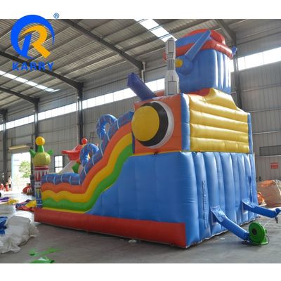 Unisex Commercial Inflatable Robot Castle Slide Combo with Small Rocket Gate Jumper