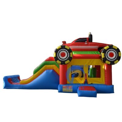 Indoor and Outdoor Kids Game Amusement Commercial Car Inflatable Castle Combo with Slide