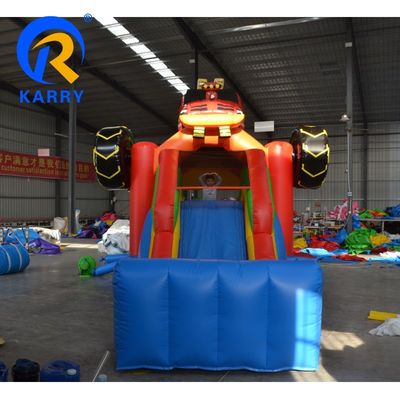 Indoor and Outdoor Kids Game Amusement Commercial Car Inflatable Castle Combo with Slide