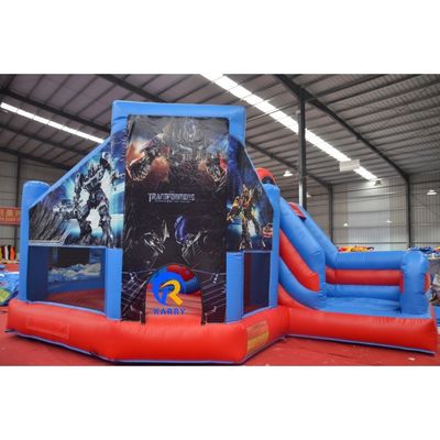 Kids Water Jumper Bouncer PORTABLE Robot Theme Inflatable Bounce House with Slide