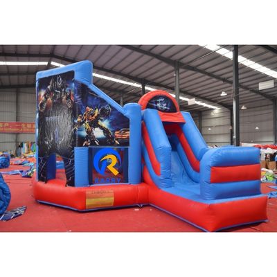 Kids Water Jumper Bouncer PORTABLE Robot Theme Inflatable Bounce House with Slide