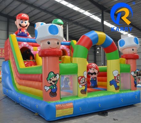 Commercial Grade 6*4m Performance Inflatable Bouncy Castle with Obstacle Slide Combo